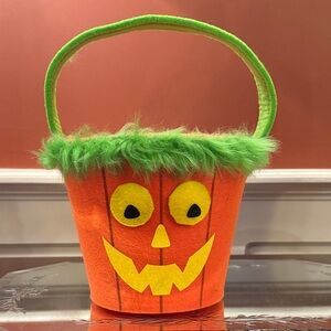 Halloween Pumpkin Felt Basket